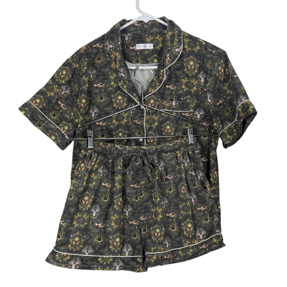 Blissfully Bookish Mystical Cotton Pajama Set, Size S